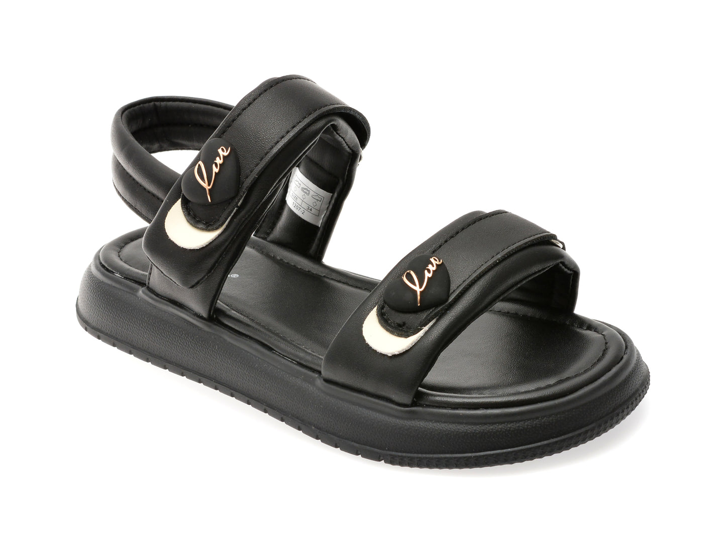 Sandale SELECTION KIDS negre, 12072, din piele ecologica