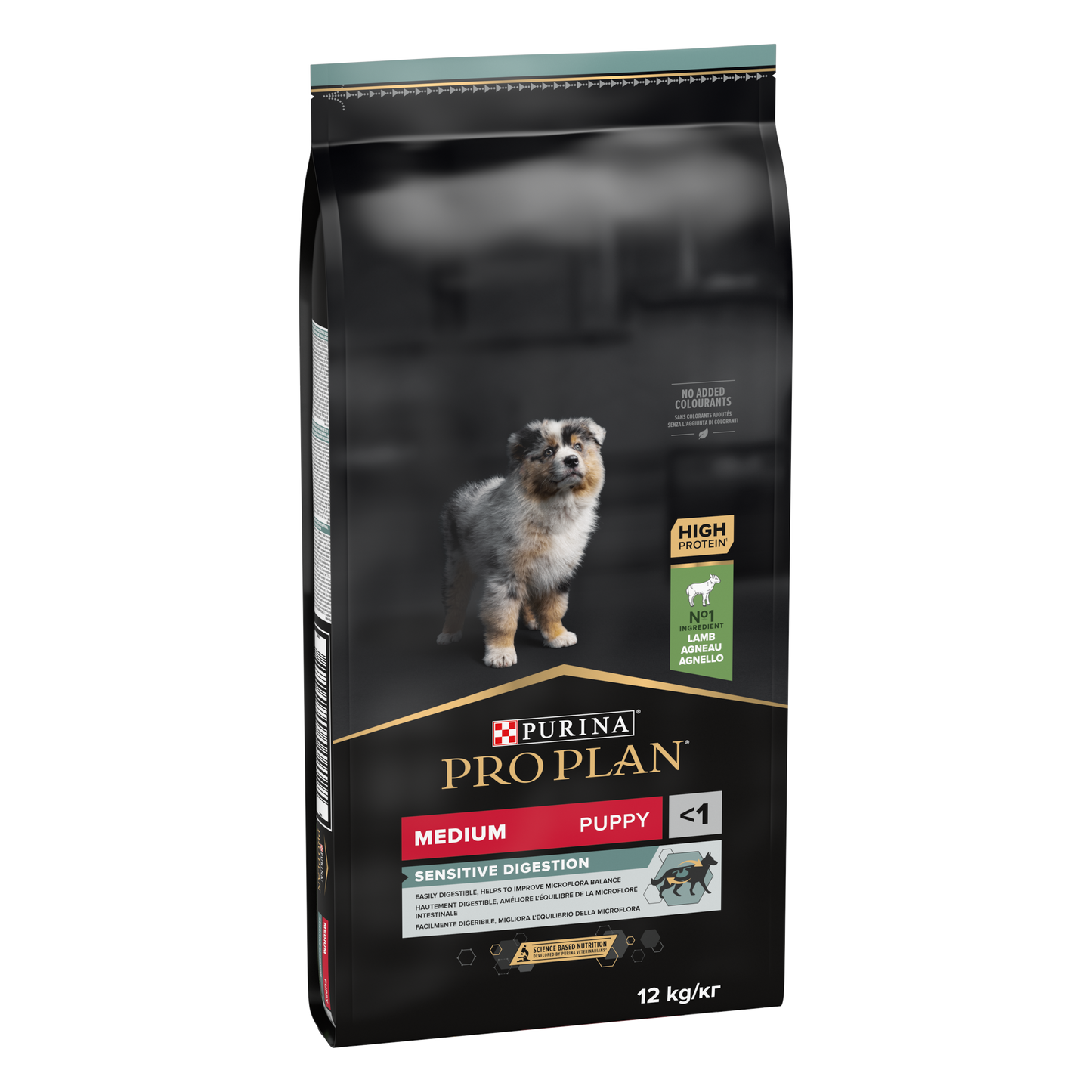 PURINA PRO PLAN PUPPY Sensitive Digestion, Talie Medie, Miel, 12 kg