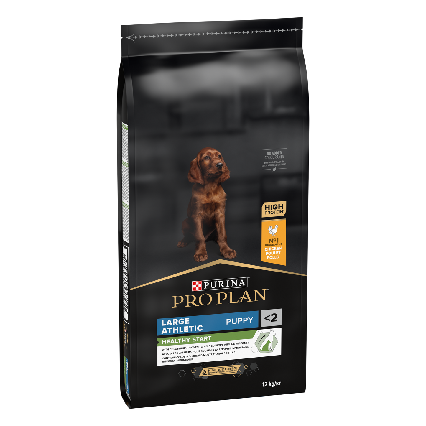 PURINA PRO PLAN PUPPY Healthy Start, Talie Mare Atletică, Pui, 12 kg