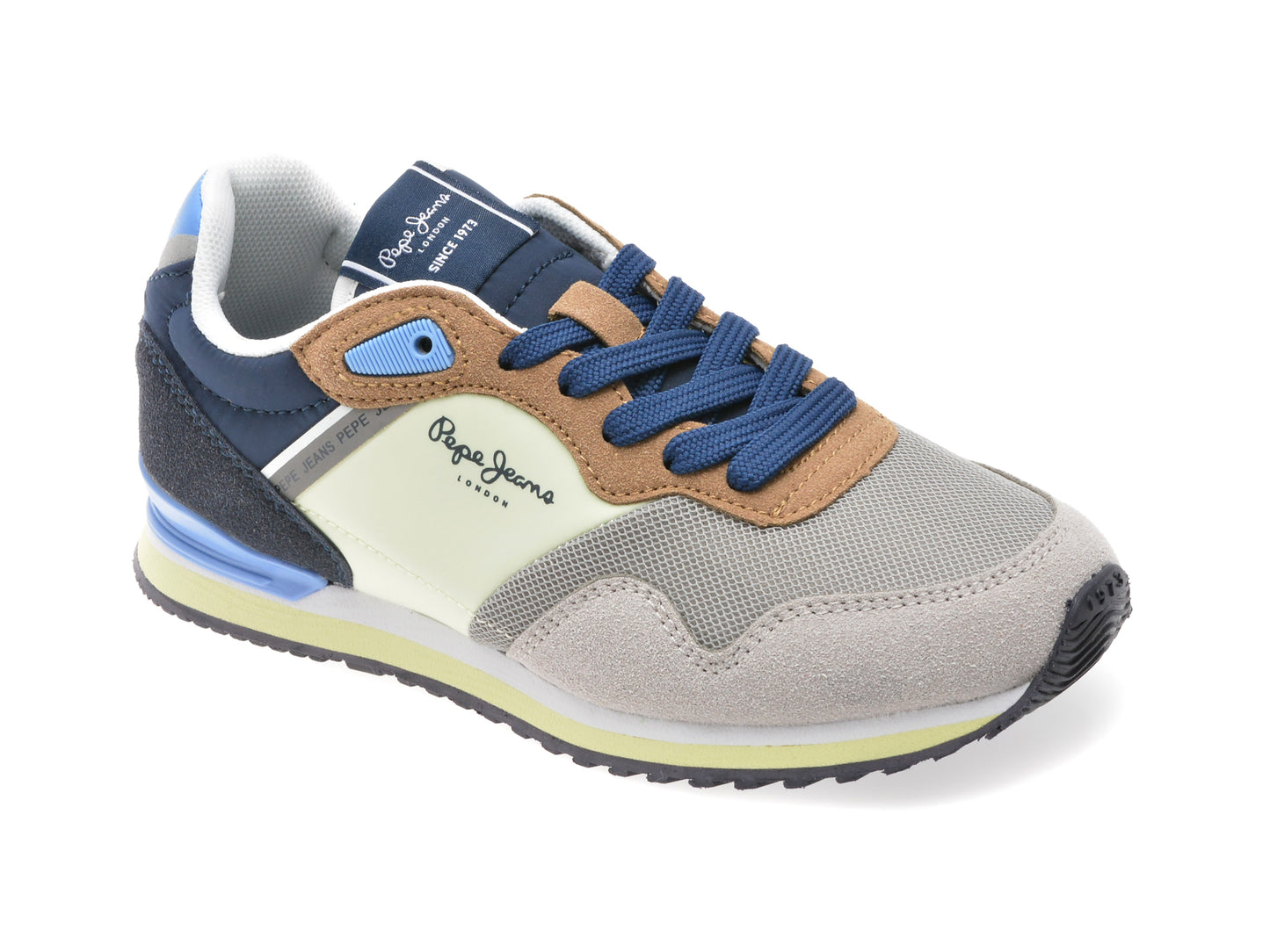 Pantofi sport PEPE JEANS gri, LONDON LIFE, din material textil