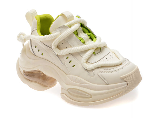 Pantofi sport GRYXX albi, 90861, din piele ecologica