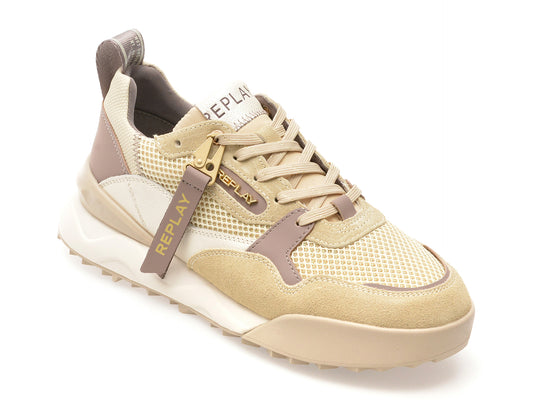 Pantofi sport REPLAY bej, WS9H09L, din material textil
