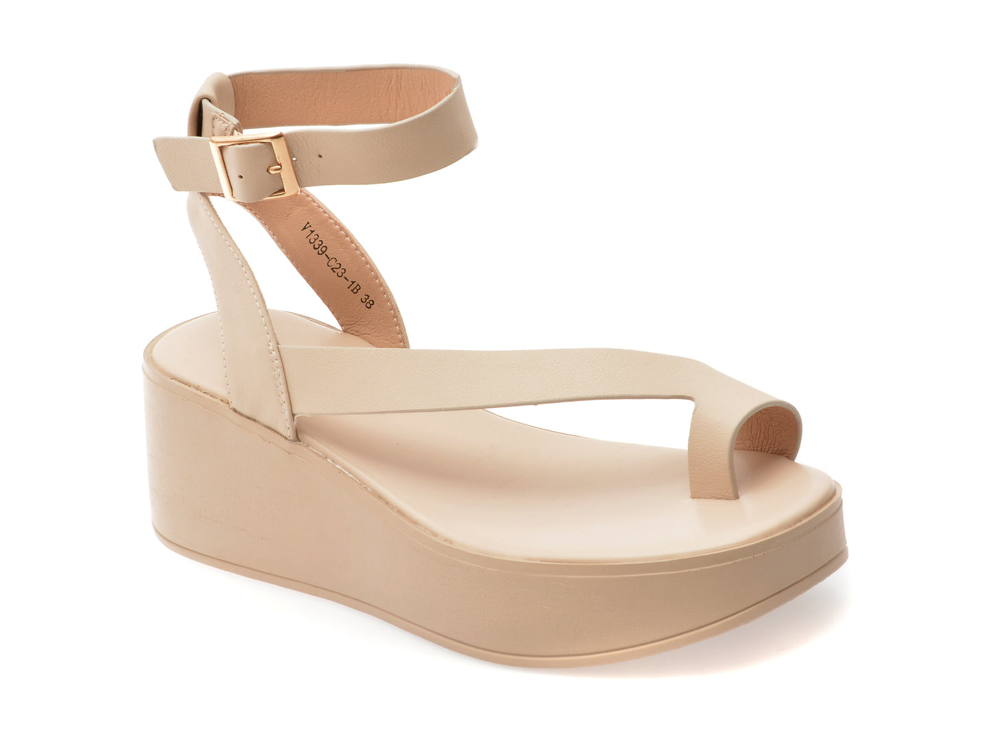 Sandale GRYXX nude, 1339C23, din piele naturala