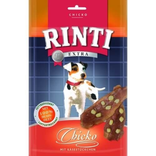 Rinti Extra Chicko cu pui si branza, 80 g