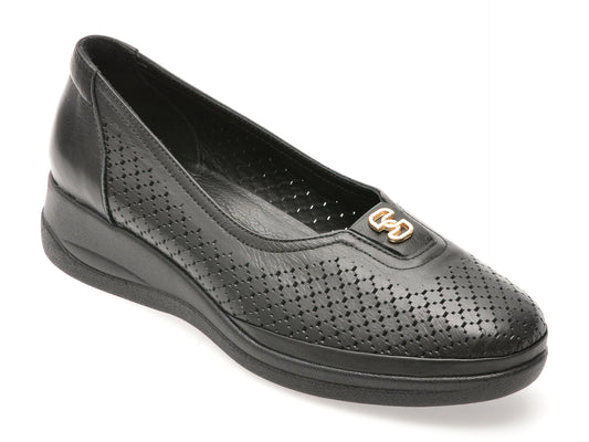 Pantofi IMAGE negri, 13400, din piele naturala