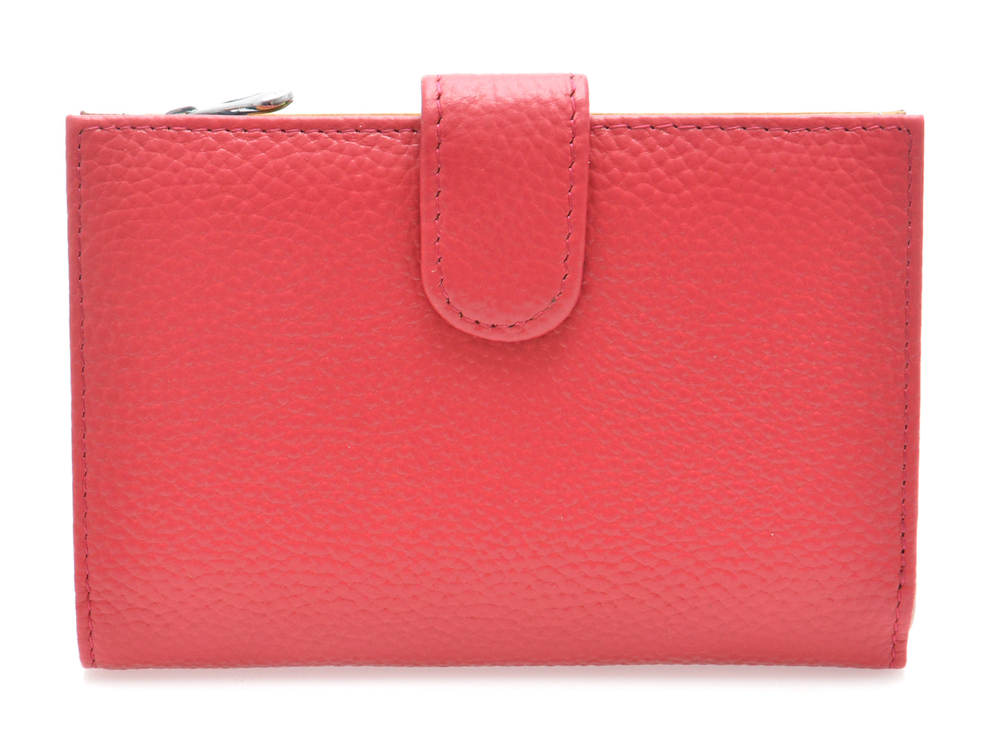 Portofel fucsia, D8346, din piele naturala