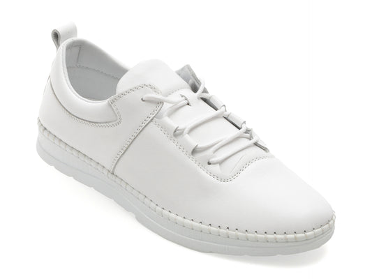 Pantofi FLAVIA PASSINI albi, SN105, din piele naturala