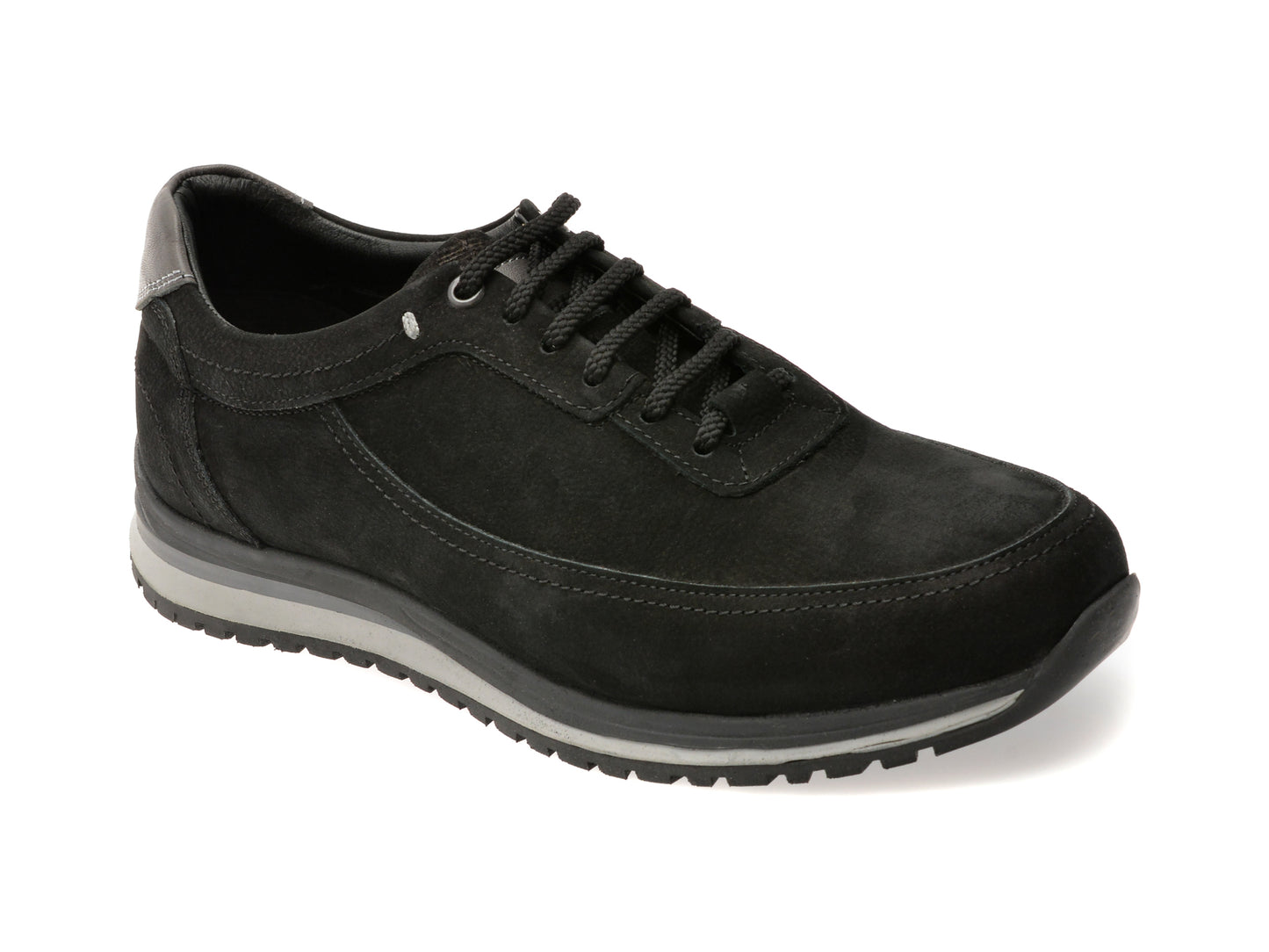Pantofi sport OTTER negri, 4161, din nabuc