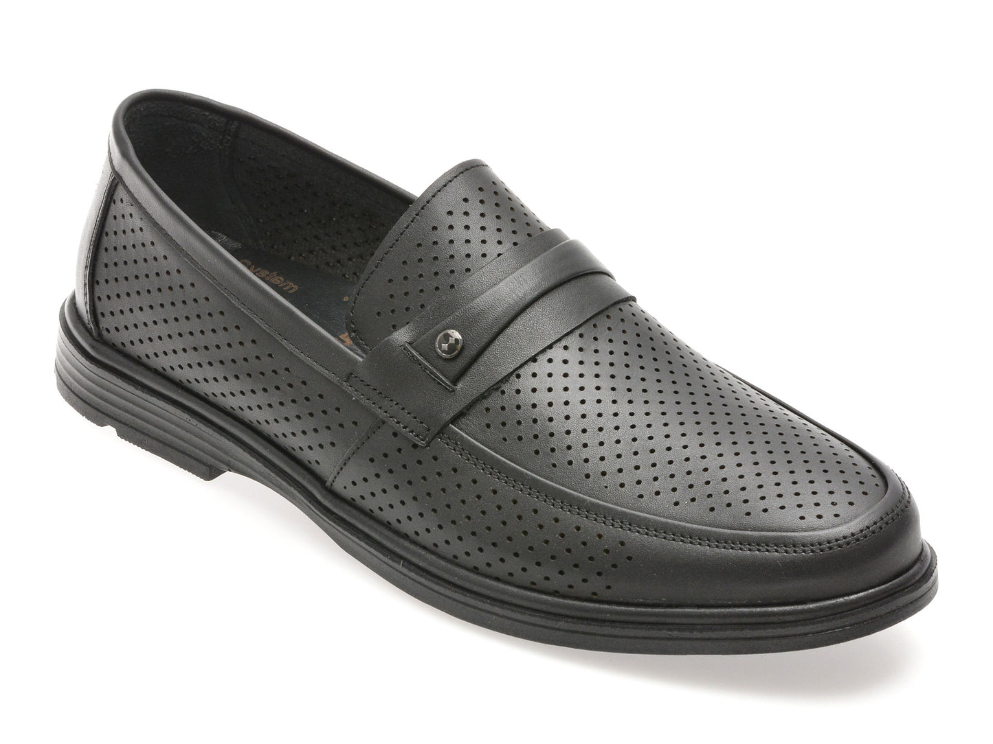 Mocasini BITE THE BULLET negri, SH8503, din piele naturala