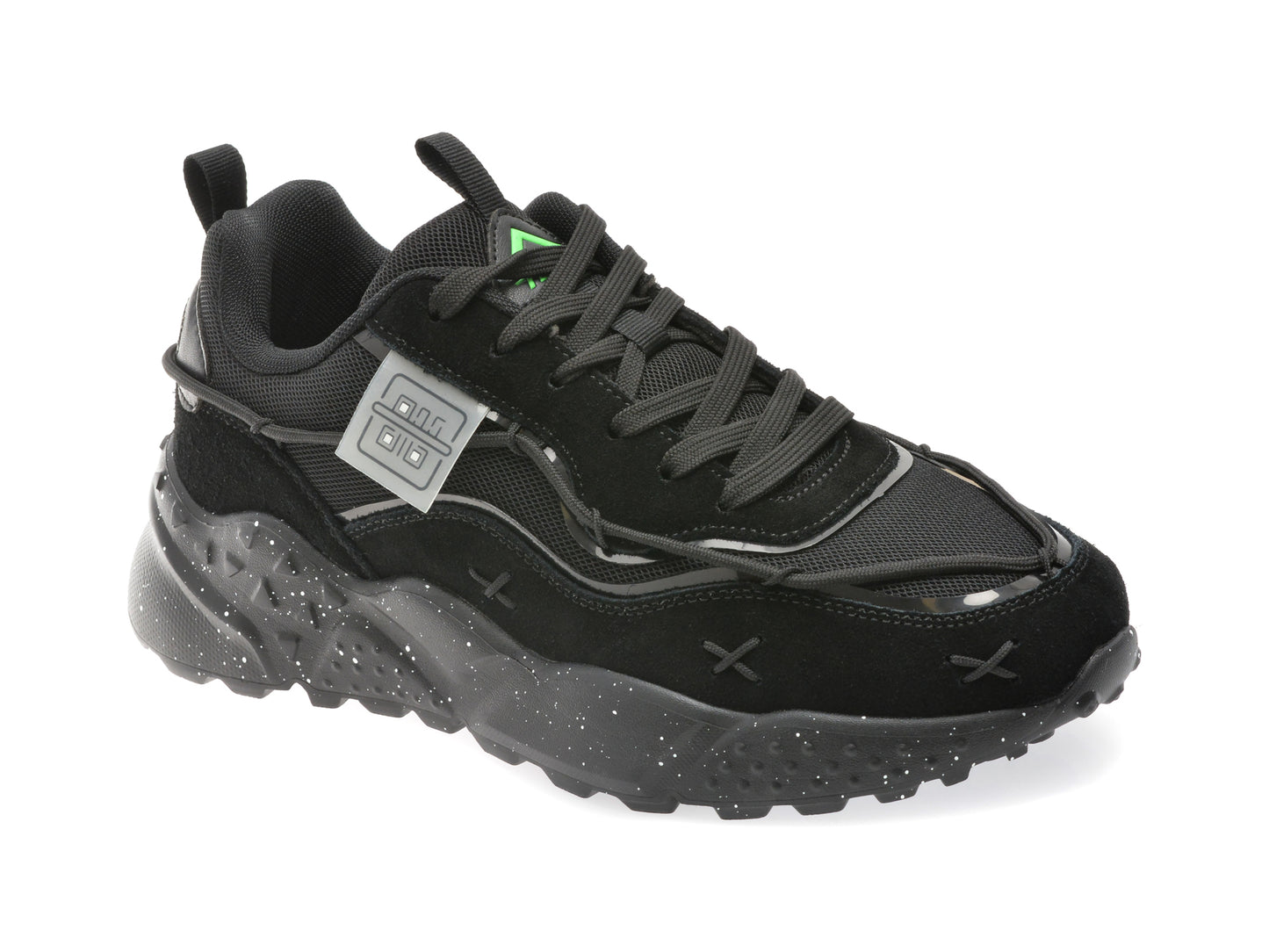 Pantofi sport TEPOR negri, TP78, din material textil