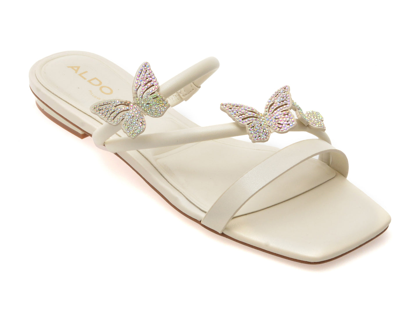 Papuci ALDO albi, FLYHIGH 121, din piele ecologica