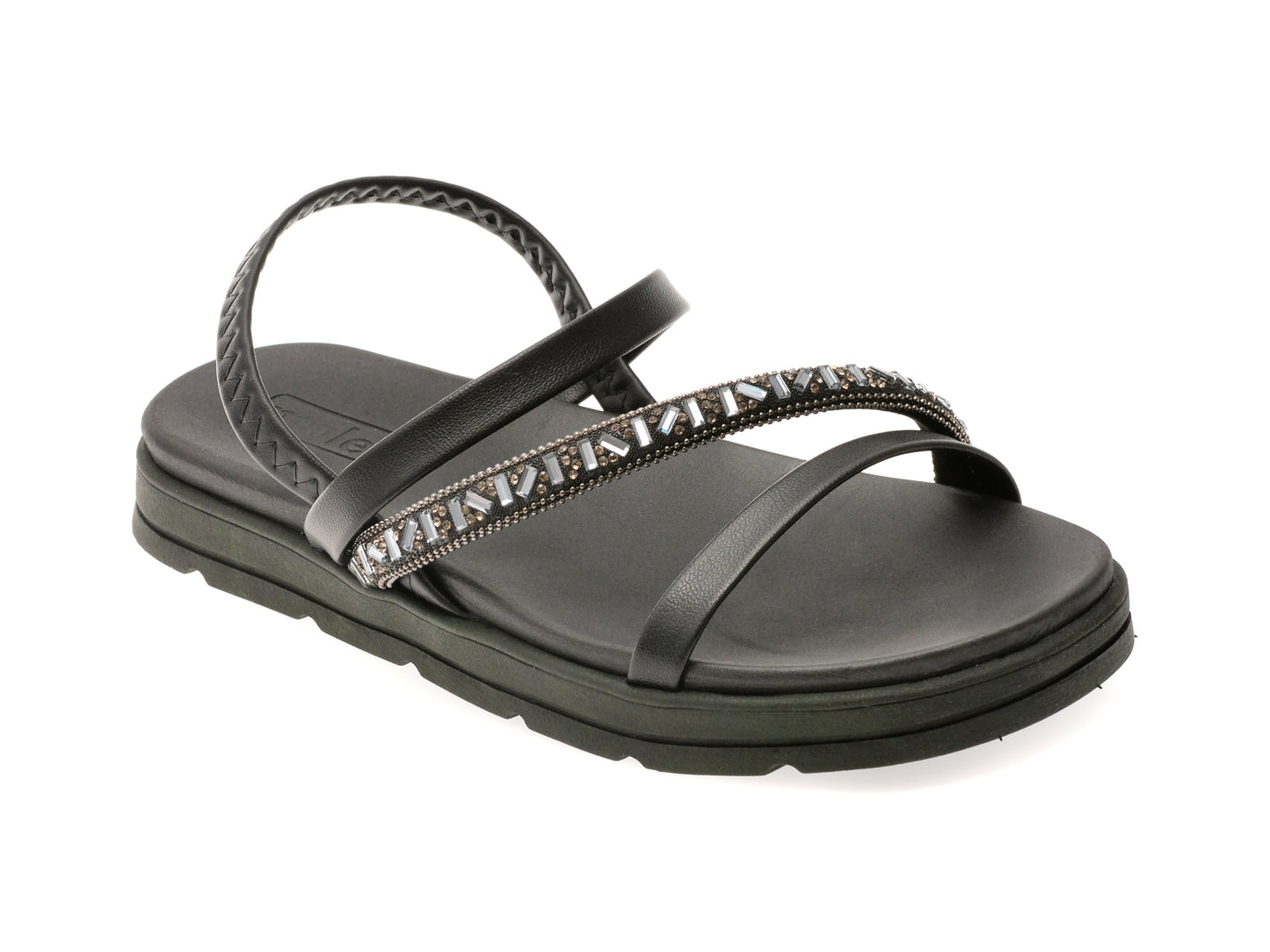 Sandale MOLECA negre, 5490104, din piele ecologica