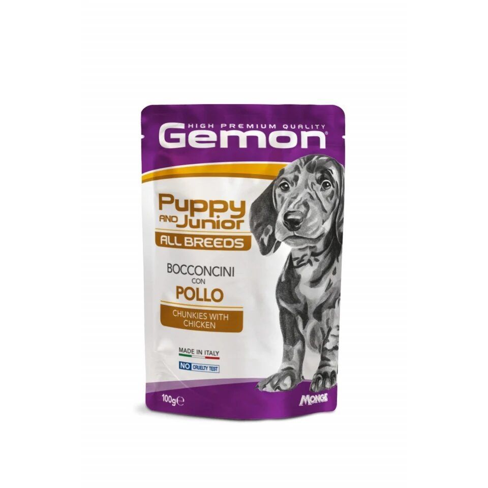Gemon Chunkies Puppy & Junior All Breeds, Pui, 100 g