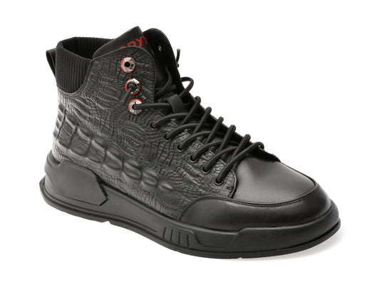 Ghete GRYXX negre, 1910151, din piele naturala