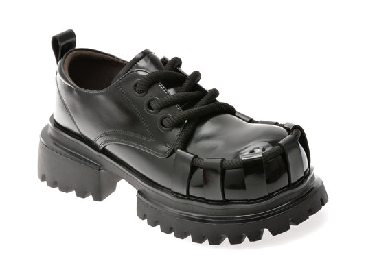 Pantofi GRYXX negri, 5610, din piele ecologica