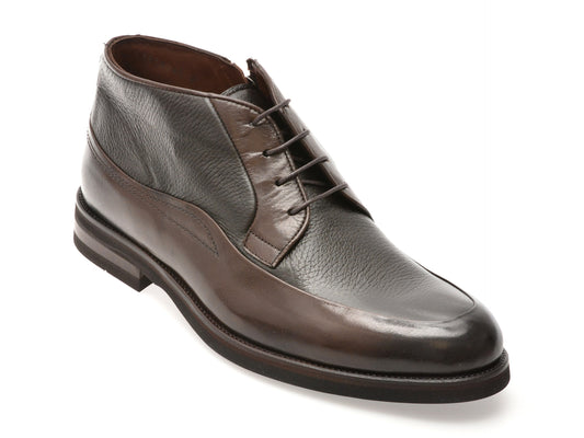 Ghete eleganti LE COLONEL maro, 63938, din piele naturala