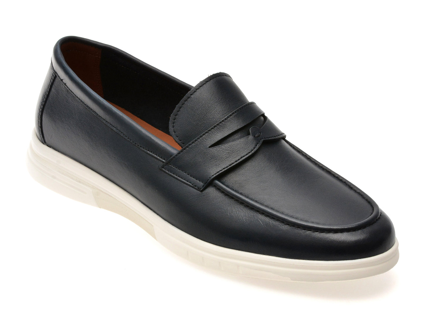 Mocasini GRYXX bleumarin, MU140, din piele naturala
