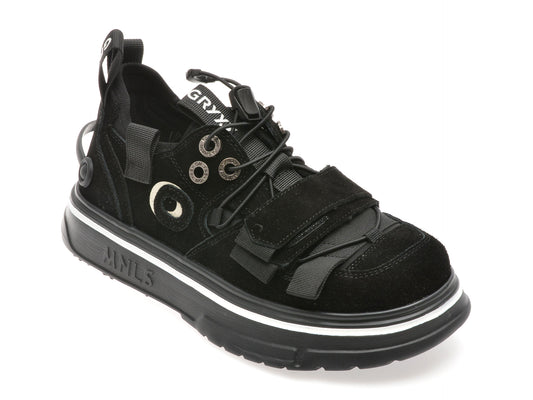 Pantofi sport GRYXX negri, 90811, din piele naturala