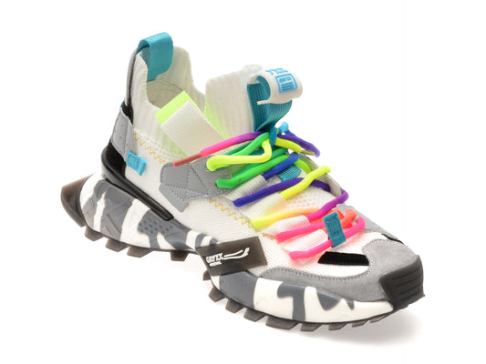 Pantofi sport GRYXX albi, 18159, din material textil