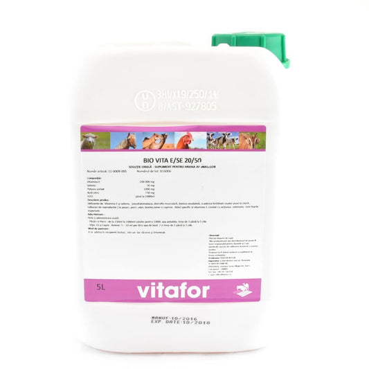 Supliment hrana animale de ferma, Bio-Vita E/Se, 5 L