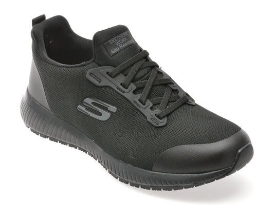 Pantofi sport SKECHERS negri, SQUAD SR, din material textil