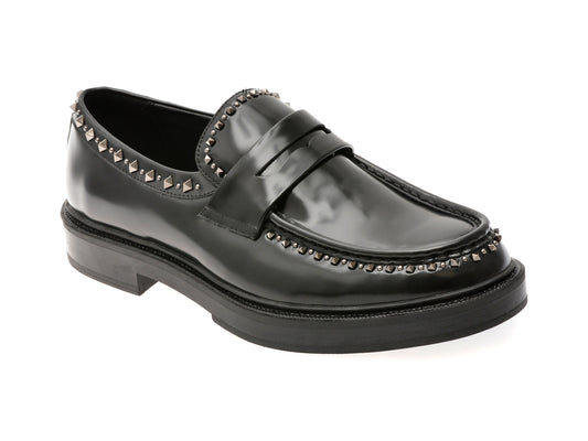 Mocasini ALDO negri, ZOLLO 001, din piele naturala