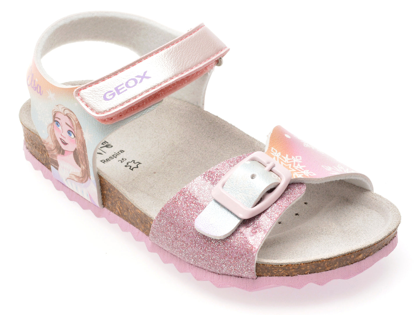 Sandale GEOX roz, J558MG, din piele ecologica