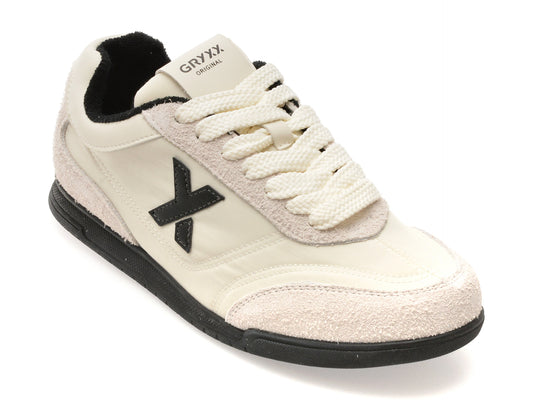 Pantofi sport GRYXX albi, 6662, din material textil