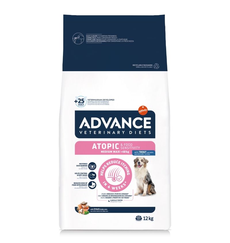 Advance Veterinary Diets Dog Atopic Derma Care Medium - Maxi, 12 kg