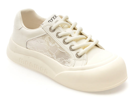 Pantofi sport GRYXX albi, C1158, din material textil