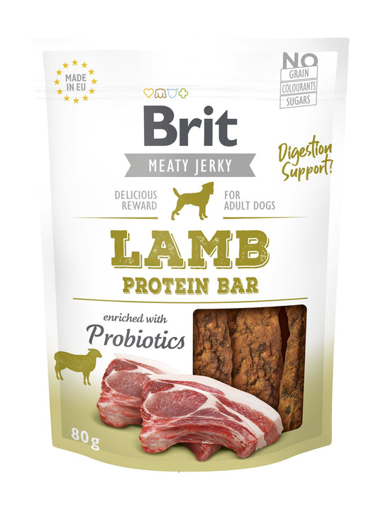 Brit Dog Jerky Lamb Protein Bar, 80 g