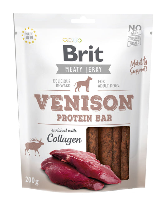 Brit Dog Jerky Venison Protein Bar, 200 g