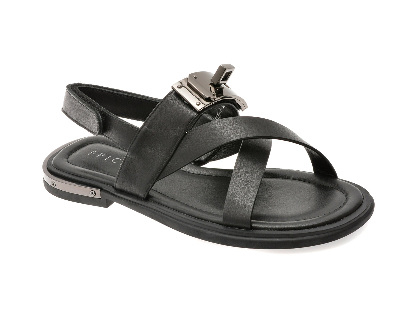 Sandale EPICA negre, V951G65, din piele naturala