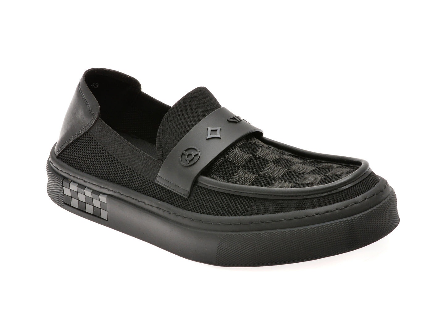 Mocasini GRYXX negri, 60018, din material textil