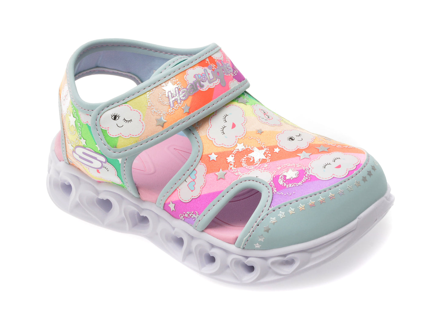Pantofi sport SKECHERS multicolor, HEART LIGHTS, din material textil