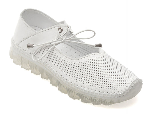 Pantofi FLAVIA PASSINI albi, 15101, din piele naturala