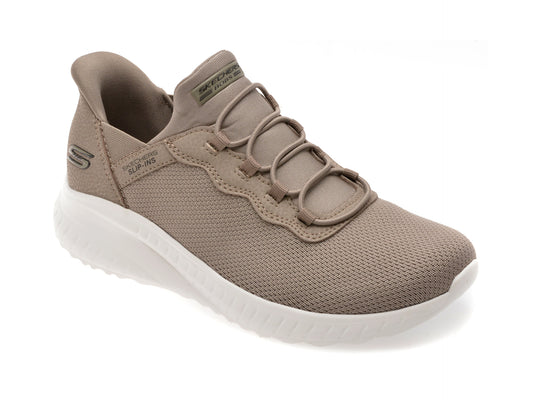 Pantofi sport SKECHERS gri, BOBS SQUAD CHAOS, din material textil