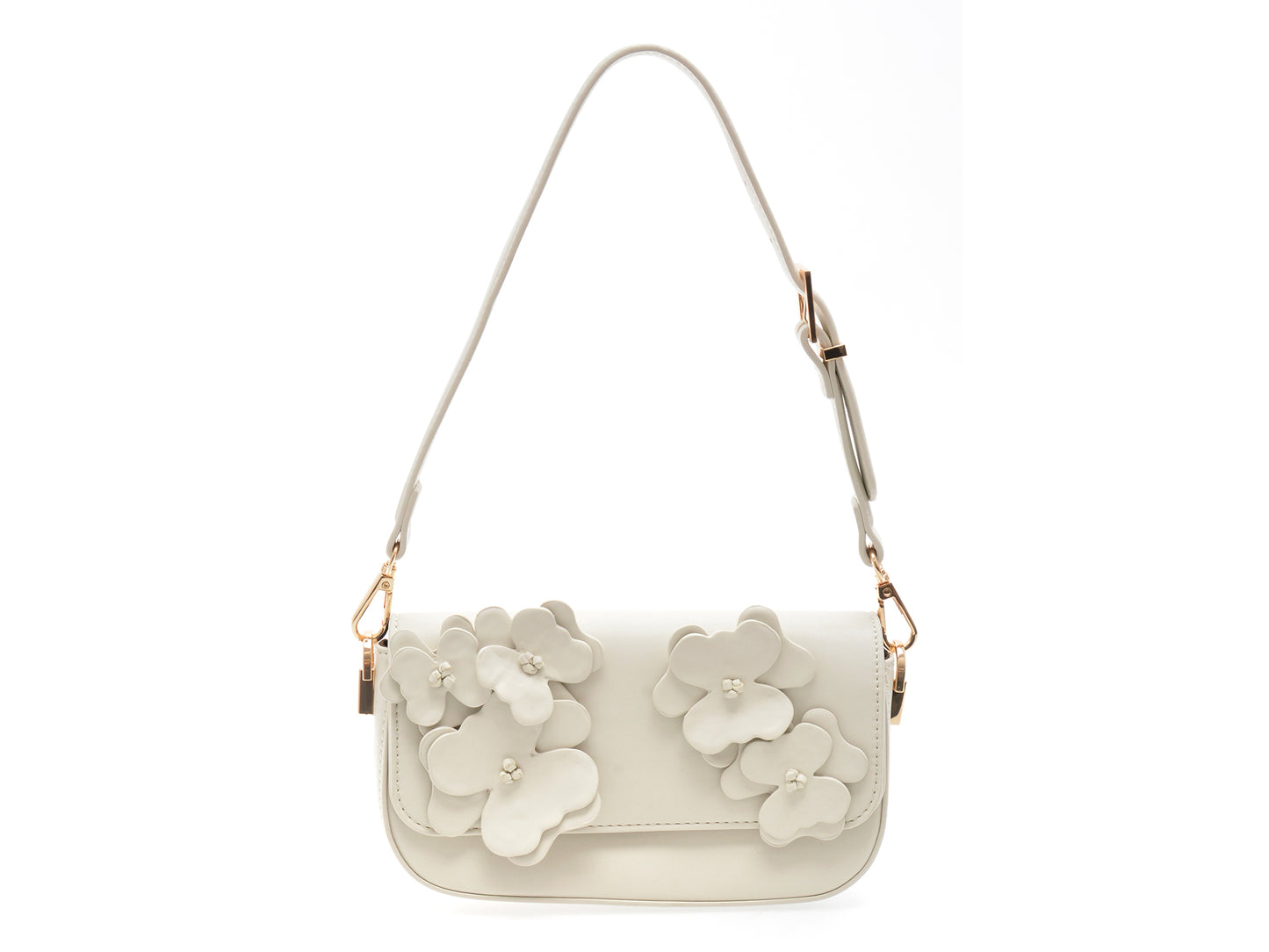 Geanta ALDO alba, DAISY BOUQUET 110, din piele ecologica
