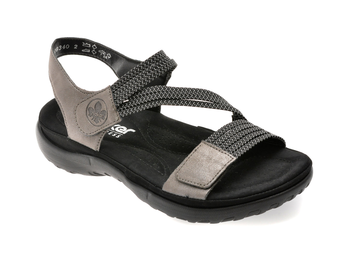 Sandale RIEKER gri, 64870, din piele ecologica
