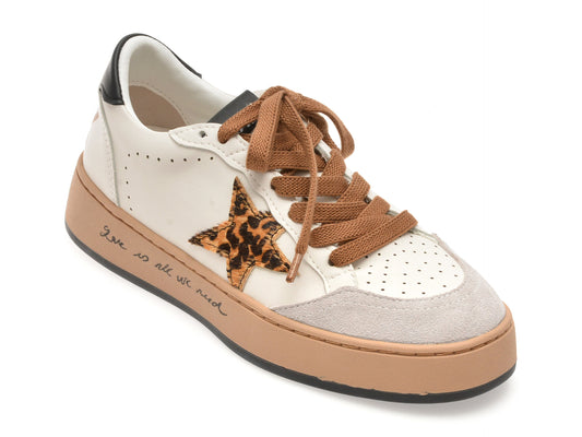 Pantofi sport GRYXX albi, 67338, din piele ecologica
