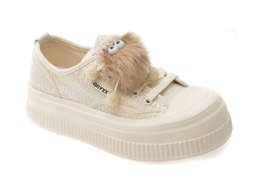 Pantofi sport GRYXX albi, 66127, din material textil