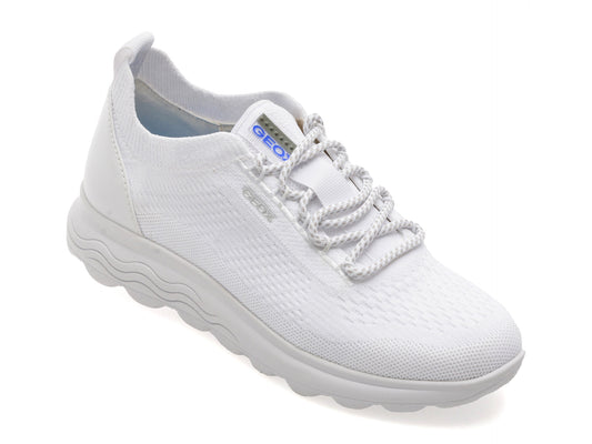 Pantofi sport GEOX albi, D15NUA, din material textil
