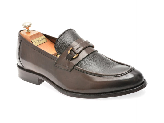 Mocasini eleganti LE COLONEL maro, 63933, din piele naturala