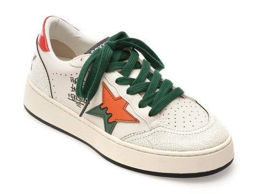 Pantofi sport GRYXX albi, 69215, din piele ecologica