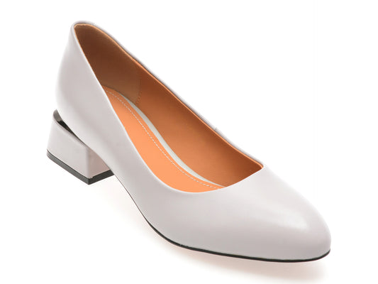Pantofi EPICA gri, 3Q128, din piele naturala