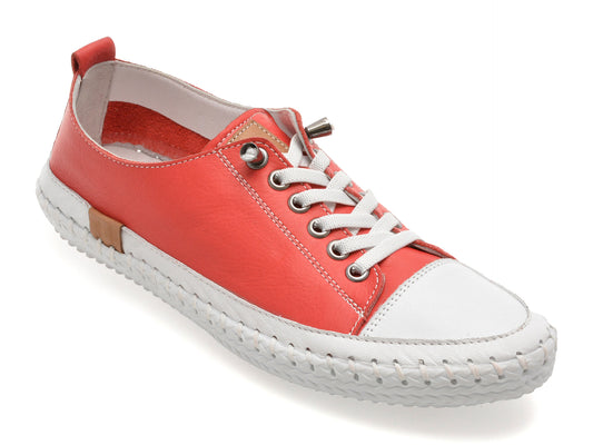 Pantofi sport FLAVIA PASSINI rosii, EV2898, din piele naturala