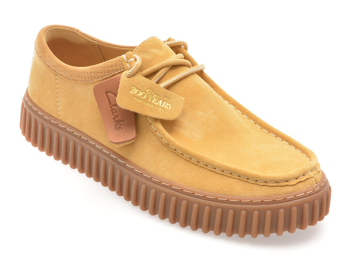 Mocasini CLARKS galbeni, TORHILL LO, din piele intoarsa