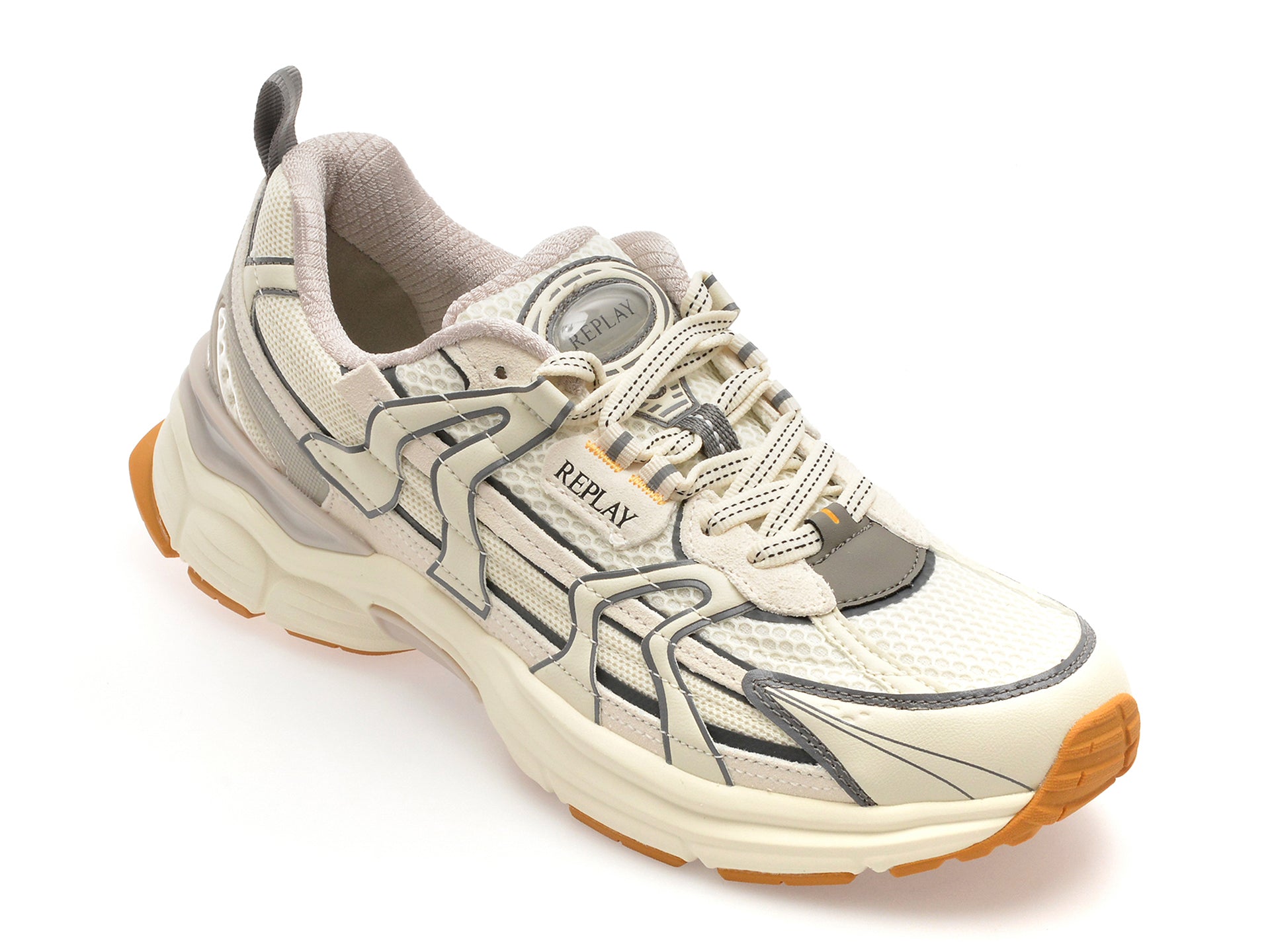 Pantofi sport REPLAY albi, MSD502T, din material textil