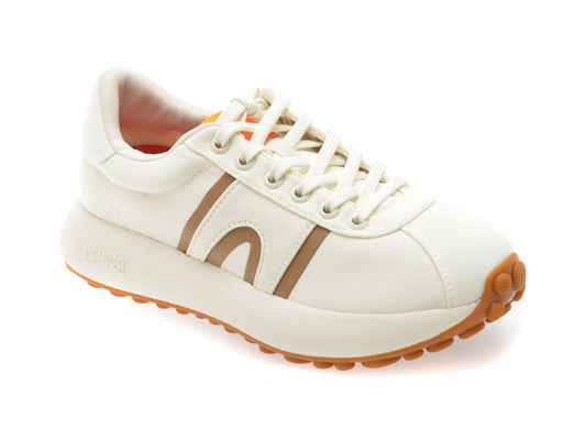 Pantofi sport CAMPER albi, PELOTAS, din material textil