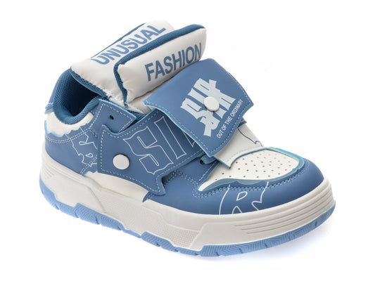 Pantofi sport FASHION albastri, C242, din piele ecologica